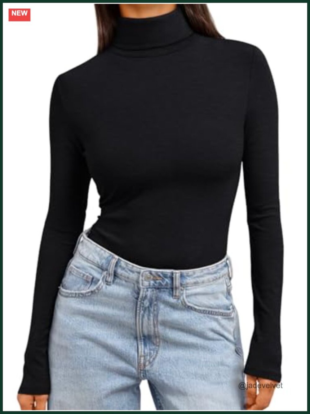Womens Mock Turtleneck Long Sleeve Top Slim Fit Stretchy Knit